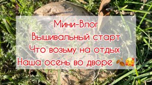 Мини-Влог (01-01.11.25г) Вышивальный старт. Что возьму на отдых. Наша осень во дворе 🍄🍂🥰