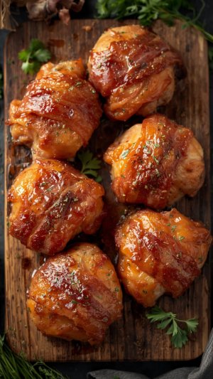 Куриные митболы с сыром в беконе!
