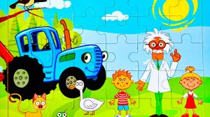 Синий трактор пазл 🧩 деревяшки | Видео для самых маленьких ❤️ Видео для детей и малышей