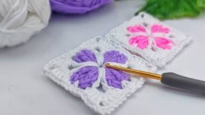 Красивый мотив крючком для начинающих ✨ - Легкое вязание крючком