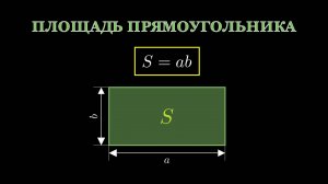 Геометрия 8 класс. Площадь прямоугольника.