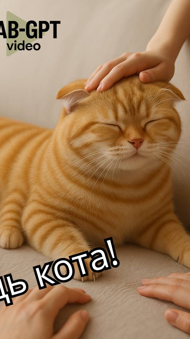 Гладь кота!  #aivideo #юмор #котогусеница #гладькота