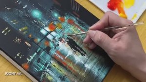 Рисуем с Joony Art пару под дождем