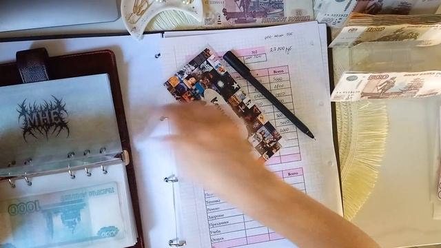 #11. Распределение денег по системе конвертов за август №2. 27100. Новый байндер, новые конверты.