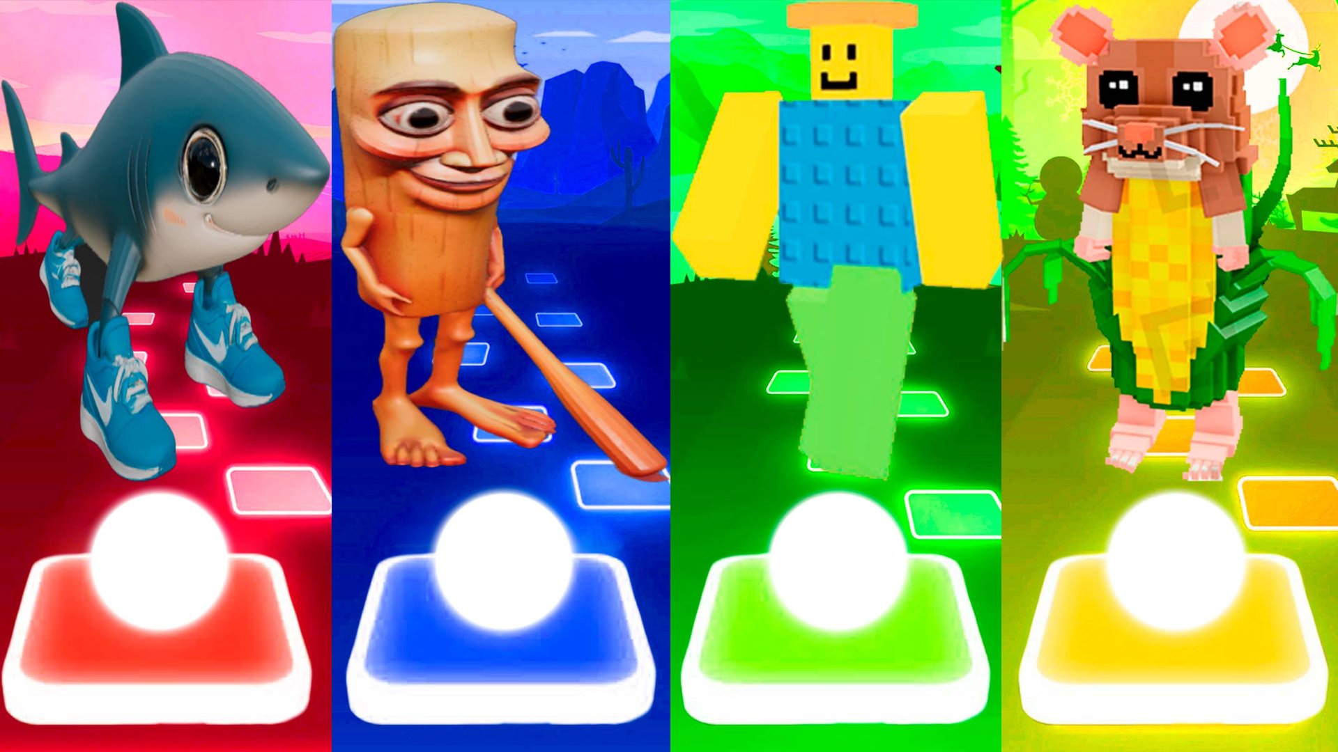 ТРАЛАЛЕРО ТРАЛАЛА 🆚 ТУН ТУН ТУН САХУР 🆚 НООБИНИ ПИЦЦАНИНИ 🆚 ПИПИ КОРНИ | Tiles Hop №275 смотреть онлайн