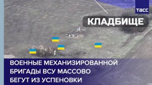 Военные механизированной бригады ВСУ массово бегут из Успеновки