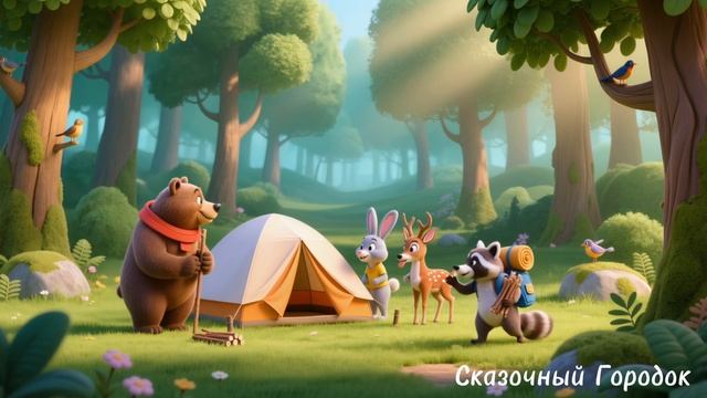 Весёлые животные в лесу отдыхают | Анимация для детей ☺️ смотреть онлайн