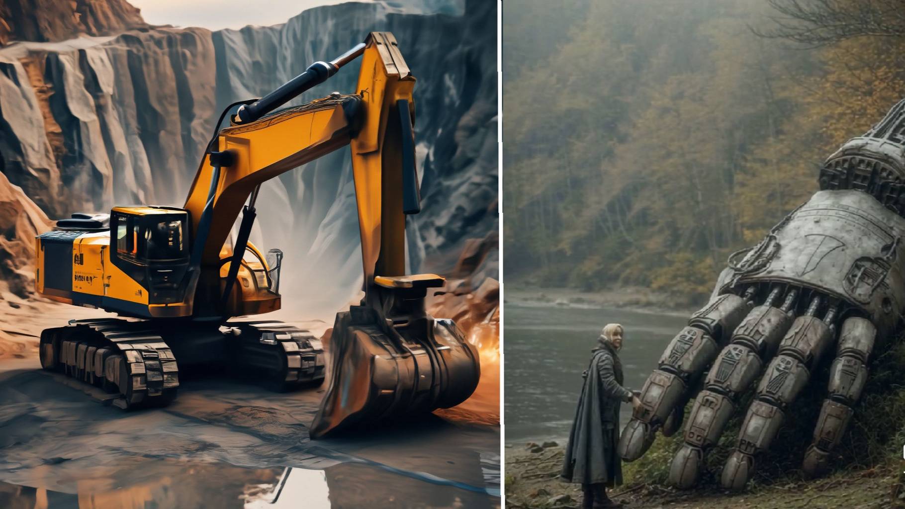 Экскаватор в карьере откопал древнего робота смотреть онлайн