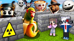 НУБ И ПРО В ЛАБИРИНТЕ БРЕЙНРОТ ЖИВОТНЫЕ и ОЛЕНЬ 99 НОЧЕЙ В ЛЕСУ ЛУНА ПРОСНУЛАСЬ В МАЙНКРАФТ АНИМАЦИЯ