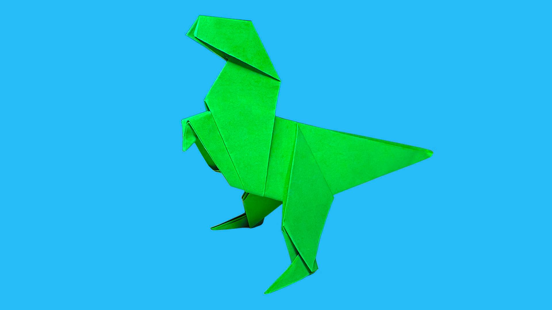 Динозавр из бумаги. Тираннозавр из бумаги. Как сделать динозавра из бумаги. Рекс из бумаги смотреть онлайн