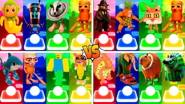 МЕГАМИКС ШИМПАНЗИНИ БАНАНИНИ 🆚 КАПУЧИНО АССАСИНО 🆚 ДРУГИЕ БРЕЙНРОТ МЕМЫ | Tiles Hop №273-276