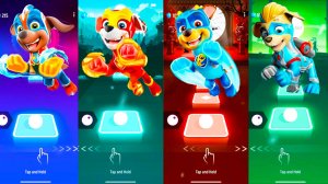 Мультики для Детей Щенячий Патруль Tiles Hop - Рокки, Маршалл, Гончик