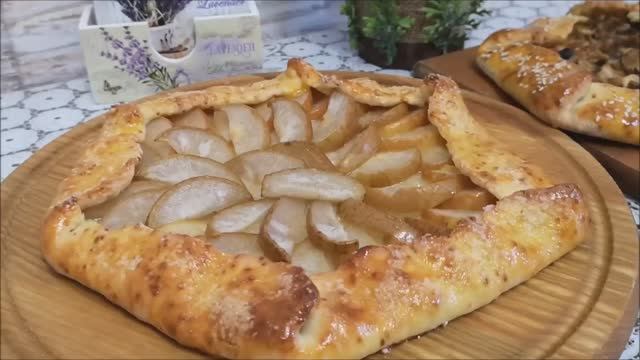 ГАЛЕТЫ с ГРУШЕЙ и ГРИБАМИ\творожное тесто рецепт\УНИВЕРСАЛЬНАЯ ВЫПЕЧКА смотреть онлайн