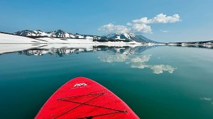 Сапбординг на озере Срединном, Камчатка.