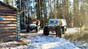 Заехали в тайгу на промысел. Меняю колеса на каракате. Сезон 2025-2026.