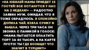ИСТОРИЯ ИЗ ЖИЗНИ/На юбилей мамы приедет 15 гостей, они останутся на 2 недели у нас,- заявил муж