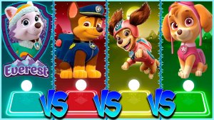 Щенячий патруль: Эверест VS Гончик VS Либерти VS Скай Coffin Dance в Tiles Hop lvl 11