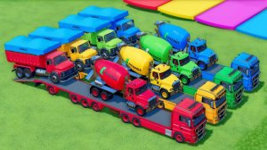 Катаемся на крутых разноцветных машинках и грузовиках из мультиков для детей №5