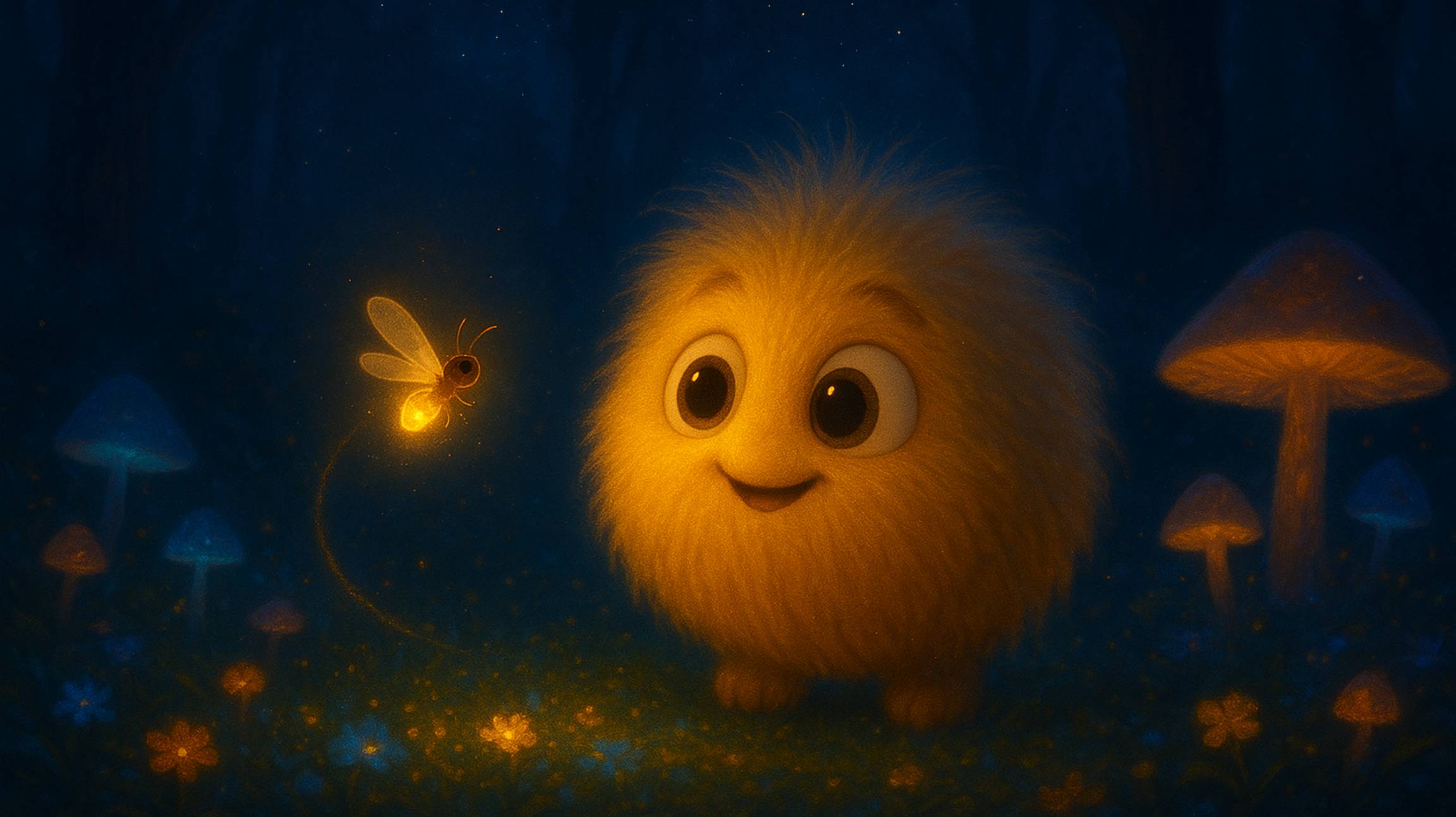 Мультики для детей, Пушистик колобок и светлячок, мультфильм для малышей, приключение колобка