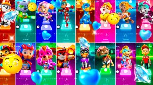 Мультики для Детей Щенячий Патруль Tiles Hop - Маршалл, Рокки, Скай, Райдер, Гончик, Крепыш