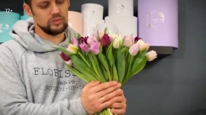 Как собрать БУКЕТ ИЗ 101 ПИОНОВИДНОГО ТЮЛЬПАНА по спирали! Нюансы сборки большого букета.