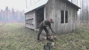 Моя Жизнь в Тайге. По три штуки сидят у Проруби. На обед Щука