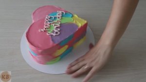 Торт СЕРДЦЕ БЕЗ ФОРМЫ  ПРОЩЕ НЕ БЫВАЕТ Как вырезать из круглого торта, сердце