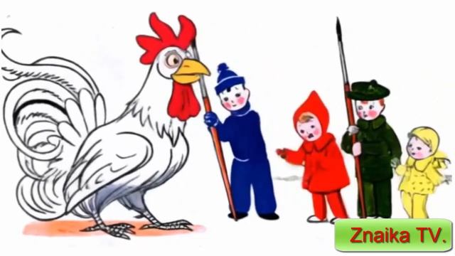 Добрая сказка В. Сутеева «Петух и краски» смотреть онлайн