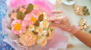 А вы смогли бы съесть такой букет?💕 Сборка зефирного букета! 🥰