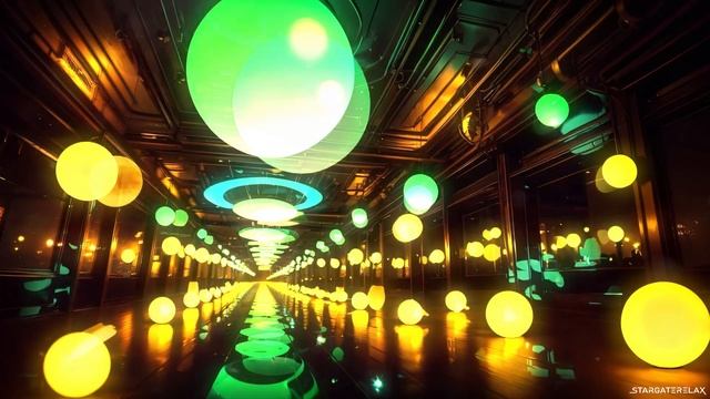 Infinite Mirror Room  ｜ Hypnotic Neon Orbs For Deep Relaxation & Focus