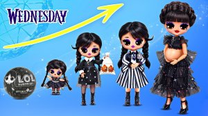 Кукла Уэнсдей  растёт! Поделки для кукол ЛОЛ ОМГ!