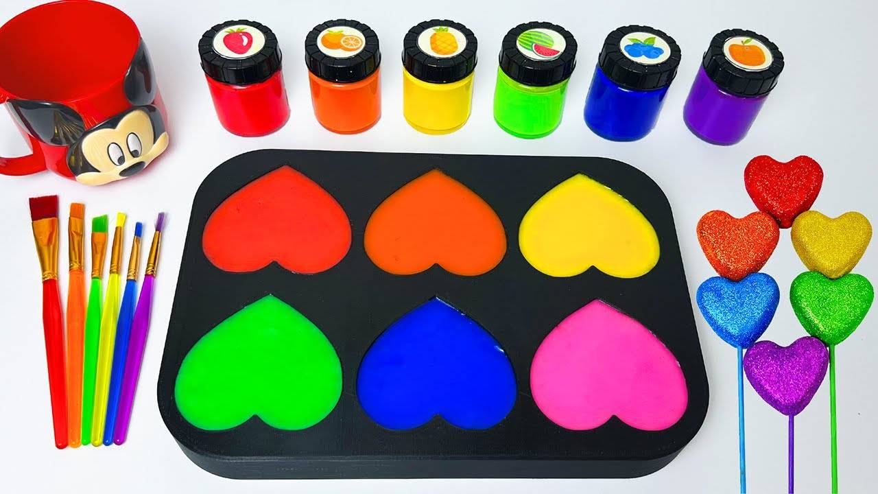 ИГРАЕМ В СЛАЙМЫ ЗАЛИВАЕМ В ФОРМЫ СЕРДЕЧЕК ВИДЕО ДЛЯ ДЕТЕЙ ДЕТСКИЙ КАНАЛ ИГРАЛКИ-ЗАЛИПАЛКИ смотреть онлайн