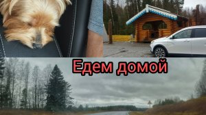 Едем домой ,дороги ,леса ,дома.