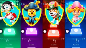 Мультики для Детей Щенячий Патруль Tiles Hop - Маршалл, Гончик, Трекер, Скай