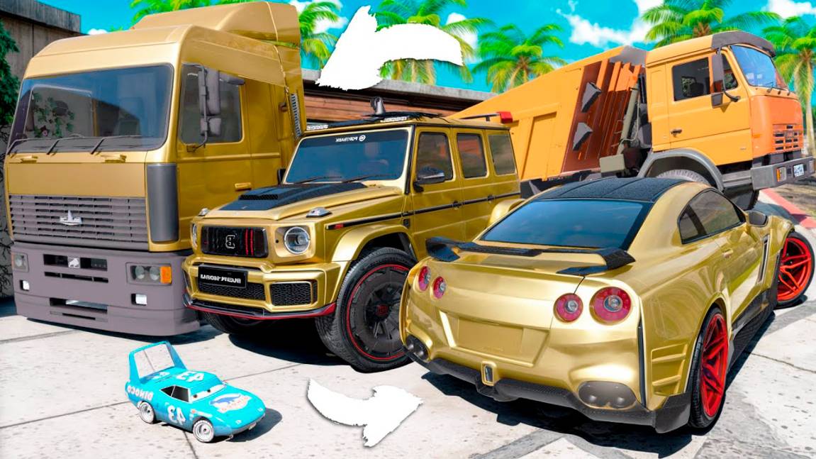 Угнал кучу золотых чит тачек у мажора в GTA 5! Битва воров в ГТА 5 Онлайн! смотреть онлайн