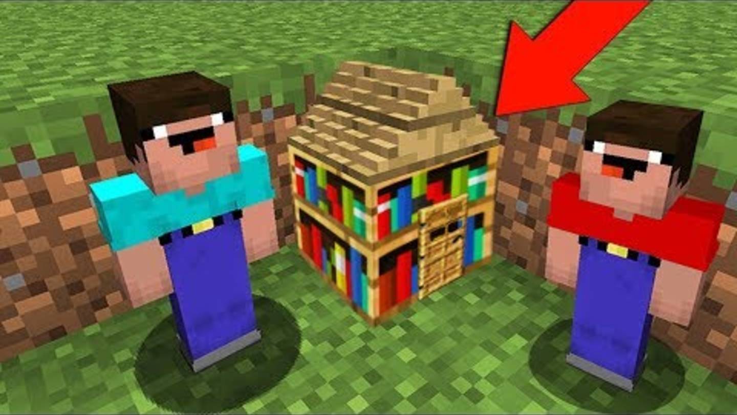 НУБ В ОДИН БЛОК ПОСТРОИЛ ДОМ В КНИЖНОЙ ПОЛКЕ МАЙНКРАФТ МИР УМЕНЬШИЛСЯ НУБИК И ТРОЛЛИНГMINECRAFTМульт смотреть онлайн