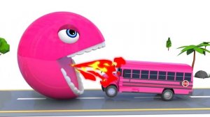 Мультики про машинки яркие цвета пакмен для детей веселые мультфильмы для малышей