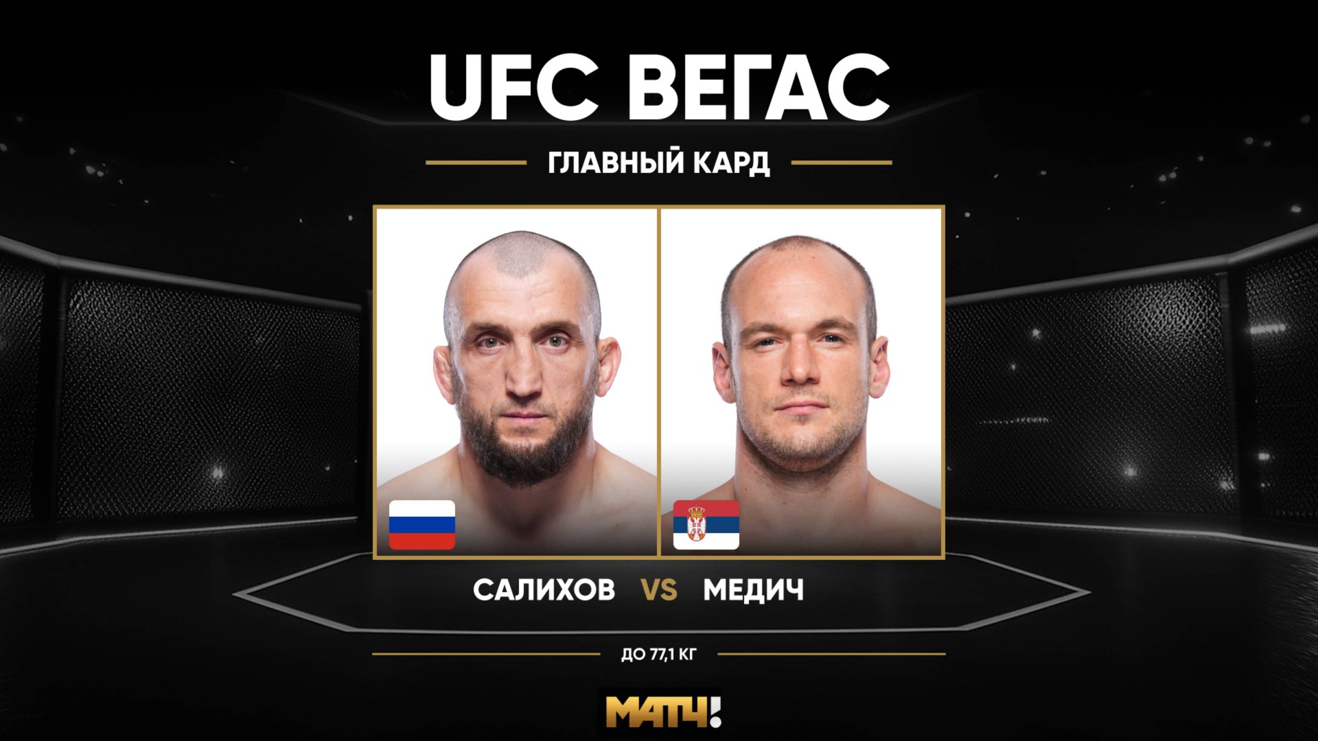 Муслим Салихов против Уроша Медича (видео). UFC Fight Night смотреть онлайн