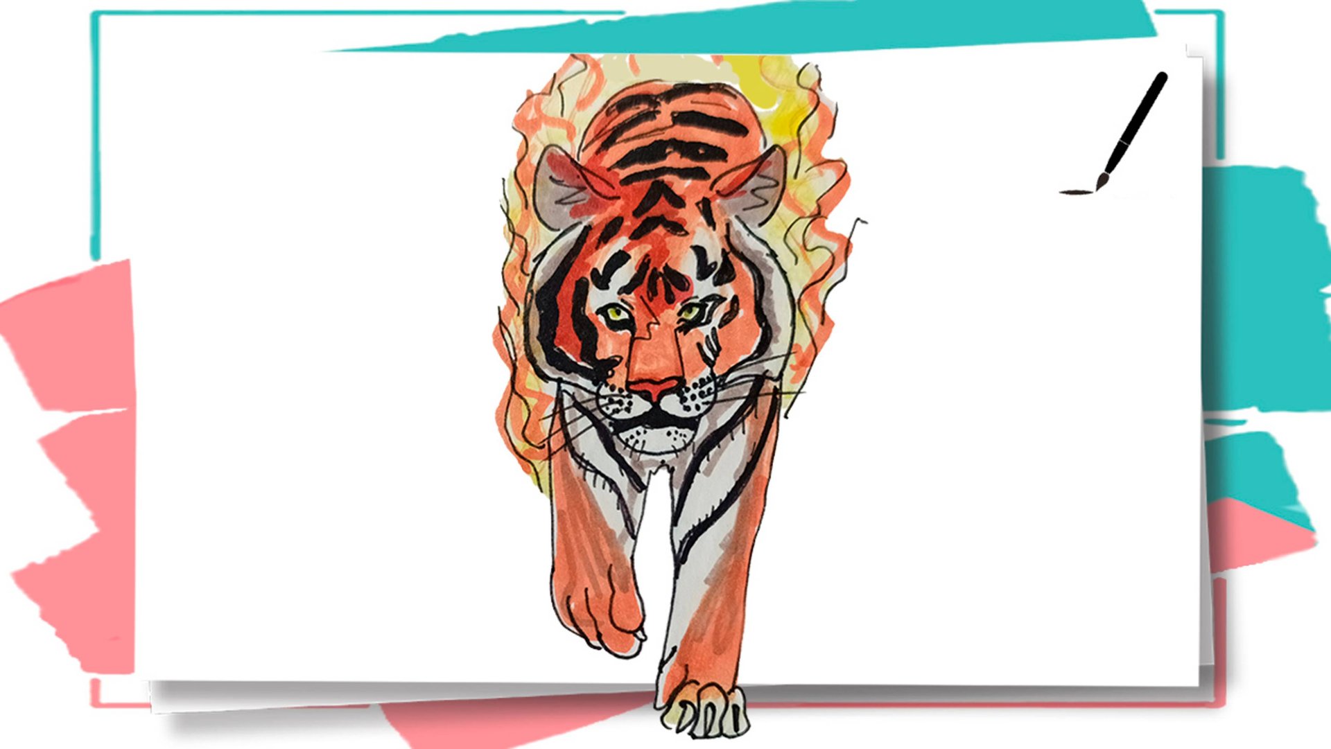 Как нарисовать Тигра / How to draw a Tiger смотреть онлайн