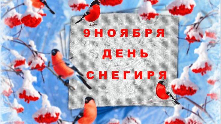 9 НОЯБРЯ-ДЕНЬ СНЕГИРЕЙ!СНЕГИРИ,СНЕГИРИ... ПЕСНЯ ДЛЯ ДУШИ!