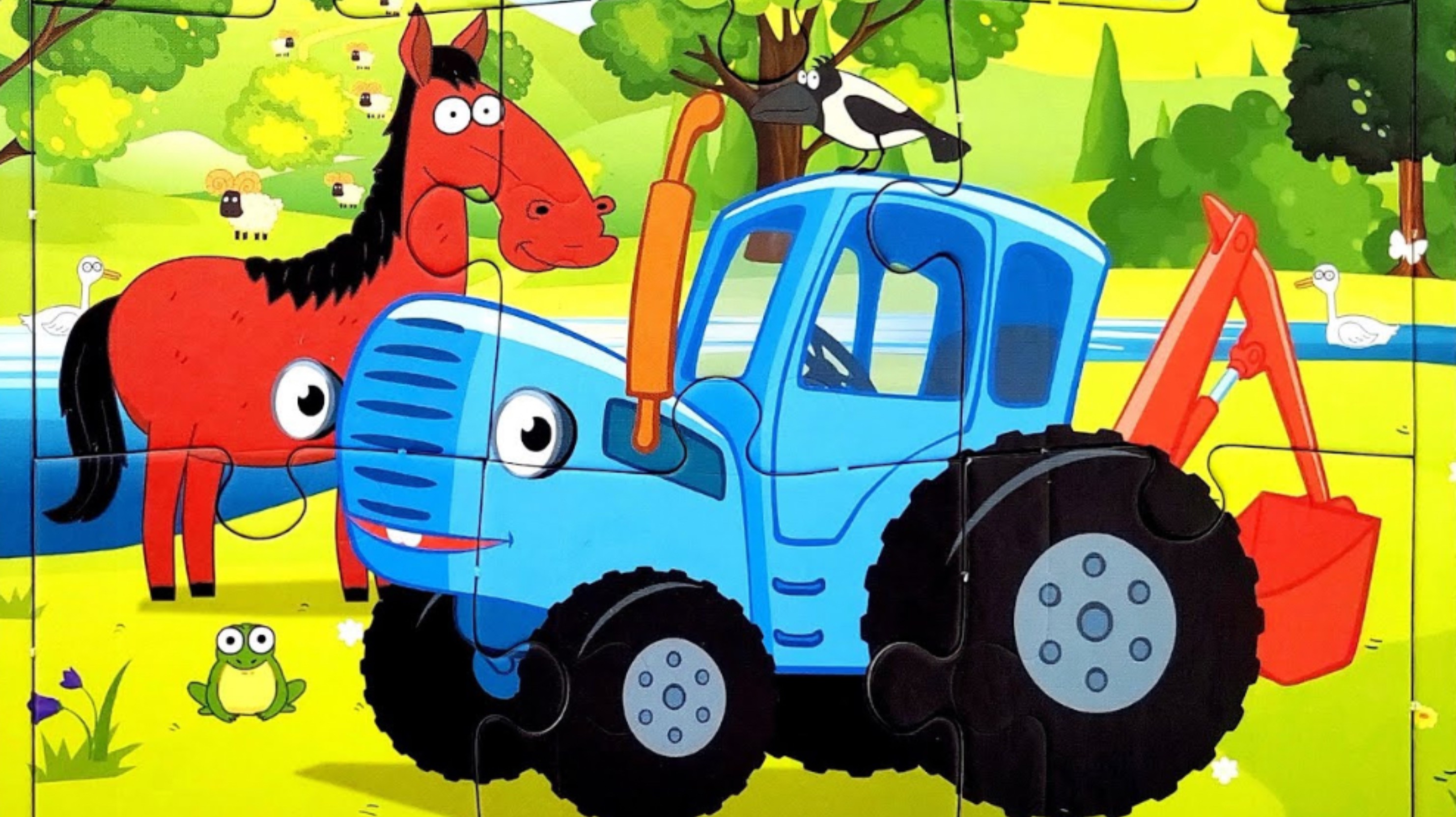 Синий трактор пазл 🧩 Видео для детей и малышей | Мультики с игрушками ❤️ смотреть онлайн