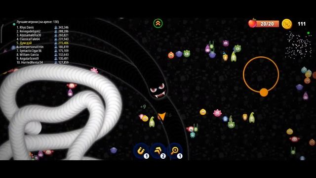 Worms Zone 760,725 очков!!! Червяк пожиратель