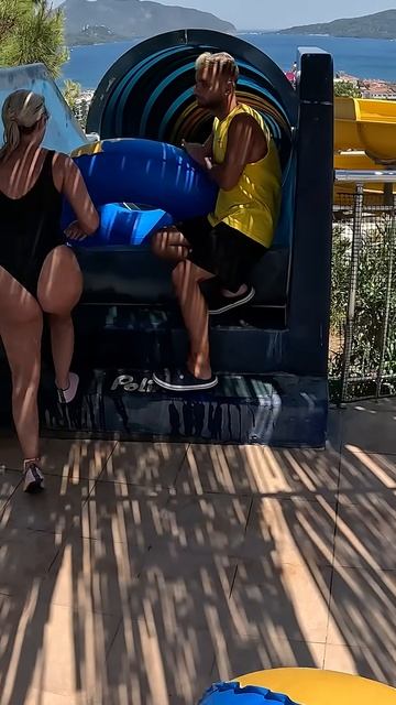 Neon Tunnel Water Slide at Marmaris AquaDream Water Park смотреть онлайн