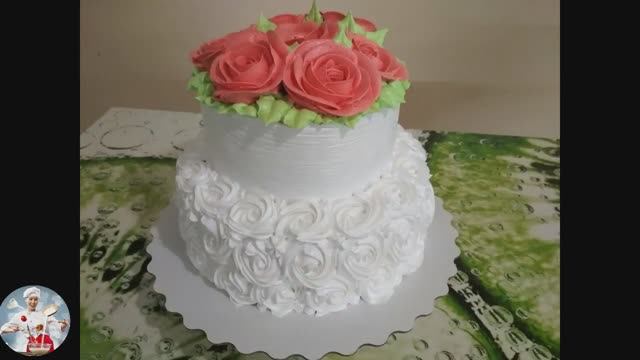 Оформление двухъярусного торта