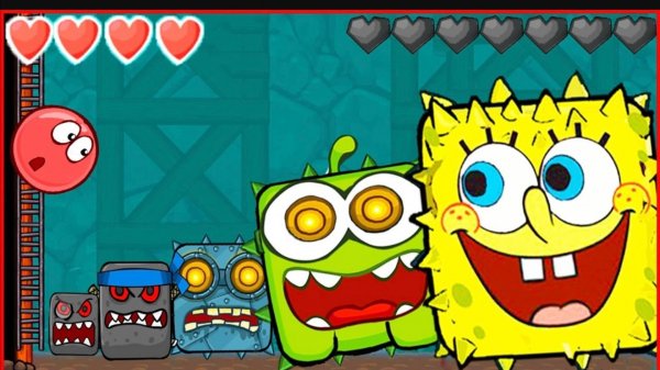 Игра Красный Шар 4 против Босса 2 Мультик для детей