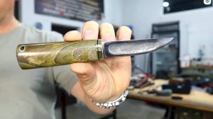 Ножи якутского типа, шейные ножи. Новинки. Мужские ремни из кожи. Ручная работа. Выпуск 267