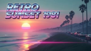 Retro Sunset 1981 – Synthwave Horizons in Pastel Motion