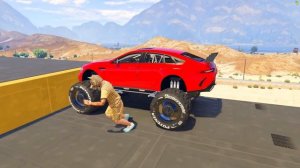 КАК ДАЛЕКО МЕРСЕДЕС-БИГФУТ СМОЖЕТ ЗАБРАТЬСЯ ПО СТУПЕНЬКАМ ЛЕСТНИЦЫ? - ЭКСПЕРИМЕНТЫ В ГТА 5 ОНЛАЙН