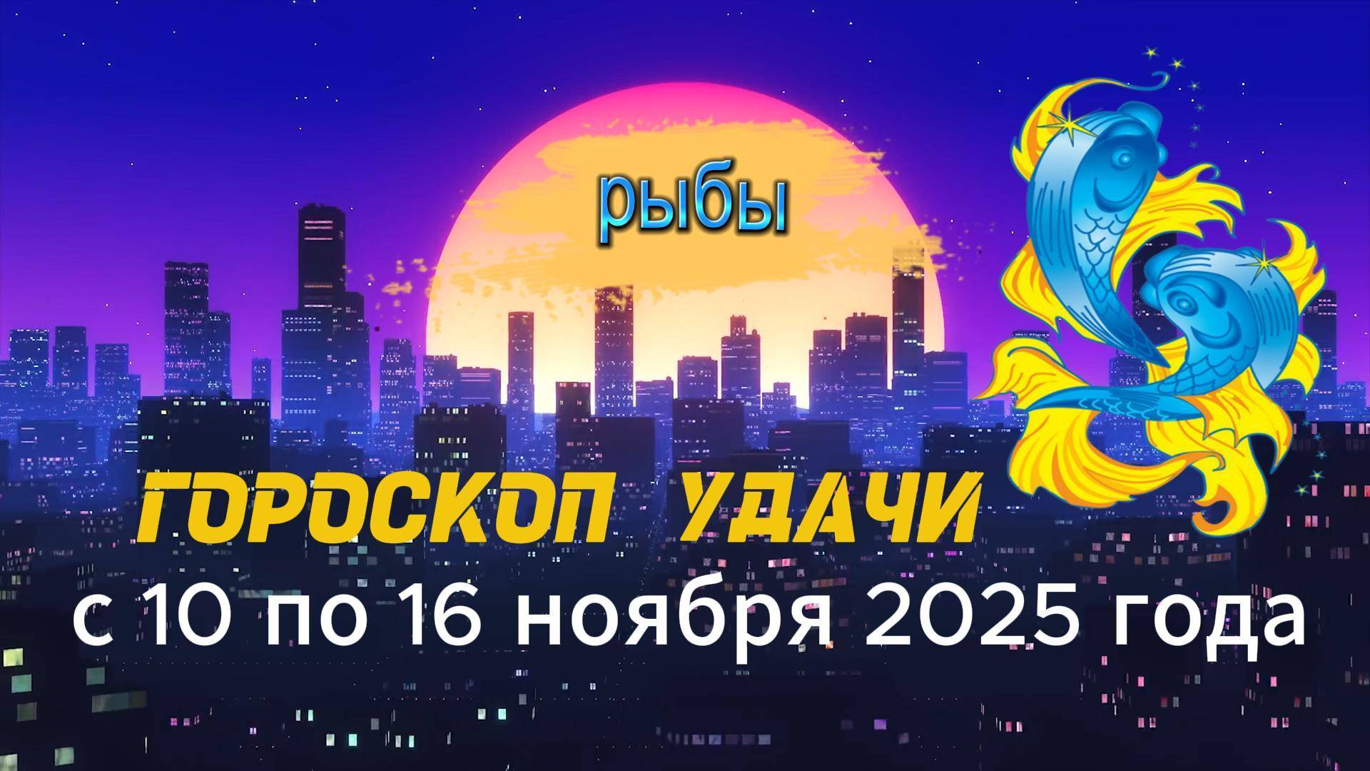 Гороскоп удачи на неделю с 10 по 16 ноября 2025 года. Рыбы смотреть онлайн