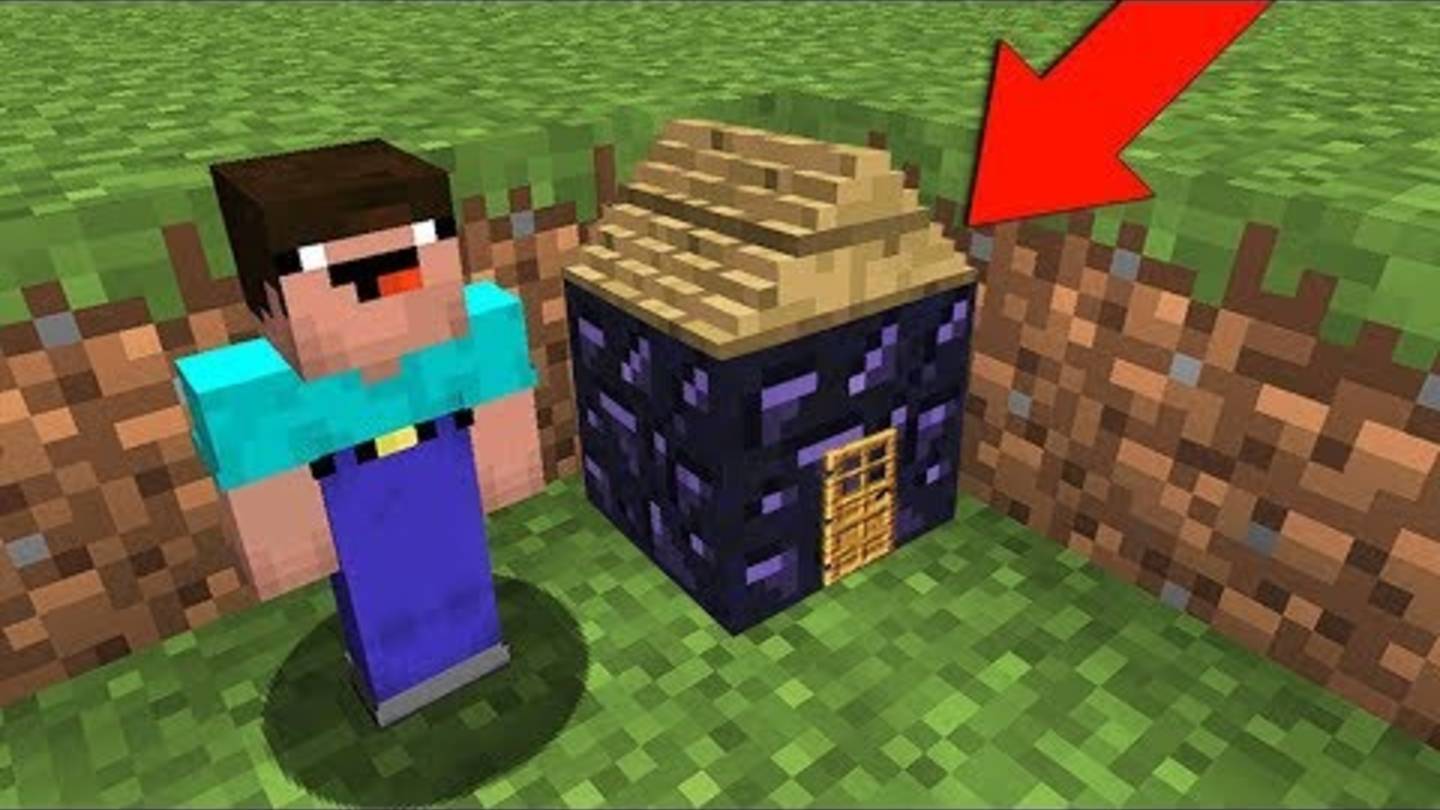 НУБ В ОДИН БЛОК ПОСТРОИЛ ДОМ В ОБСИДИАНЕ МАЙНКРАФТ МИР УМЕНЬШИЛСЯ НУБИК И ТРОЛЛИНГ MINECRAFT Мульт смотреть онлайн